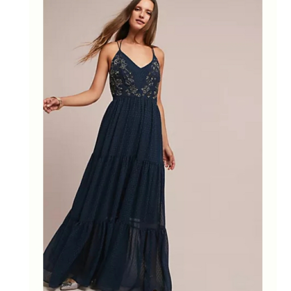 Lucinda beaded maxi dress